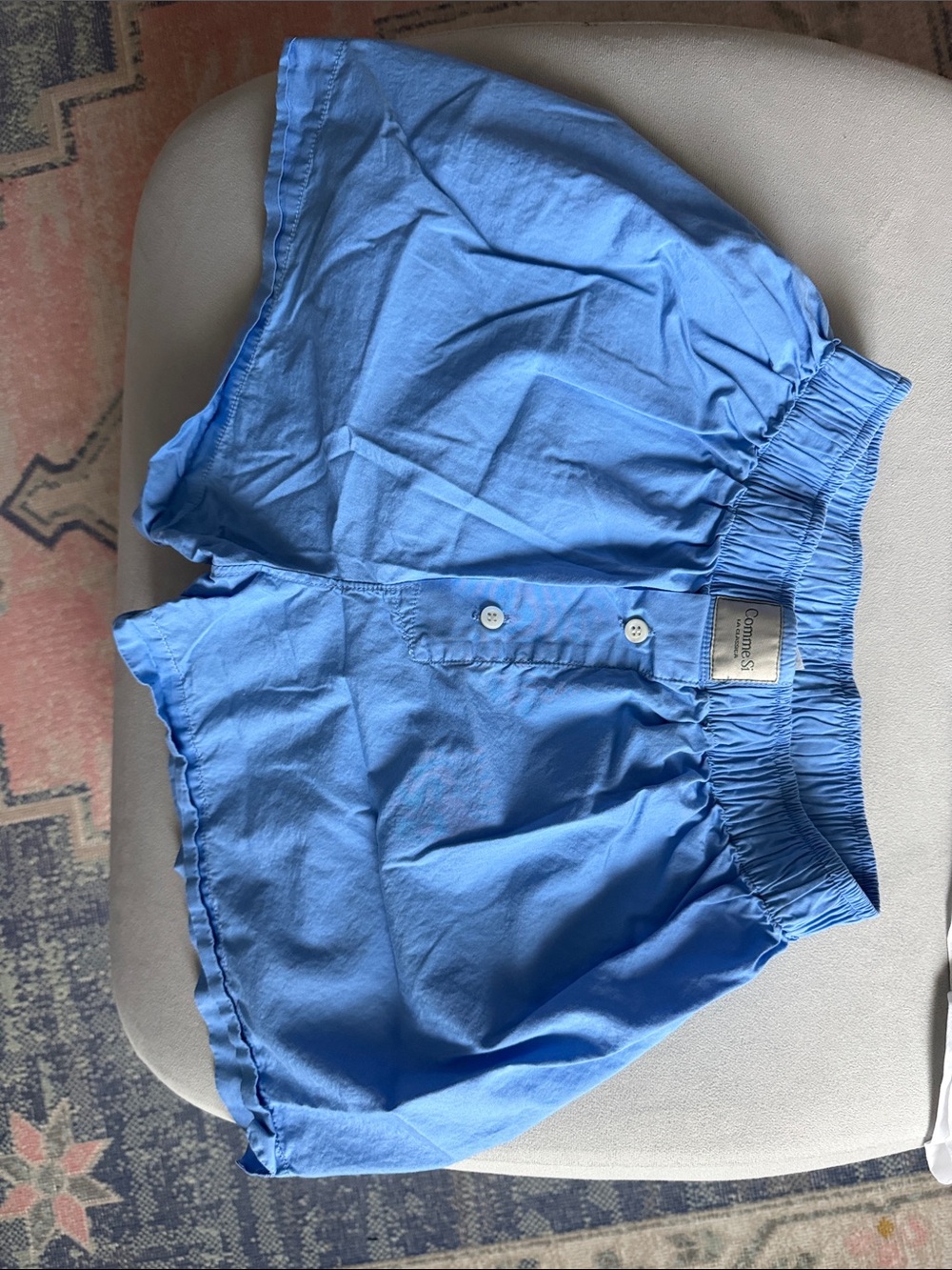 Comme Si Blue Women's Elastic Waist Shorts - xs
